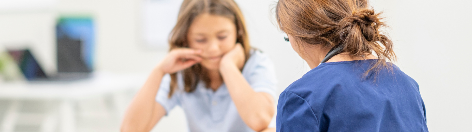 school nurse with student